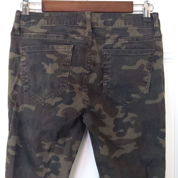 Cello green camo 5 pocket distressed skinny jeans - Picture 12 of 16
